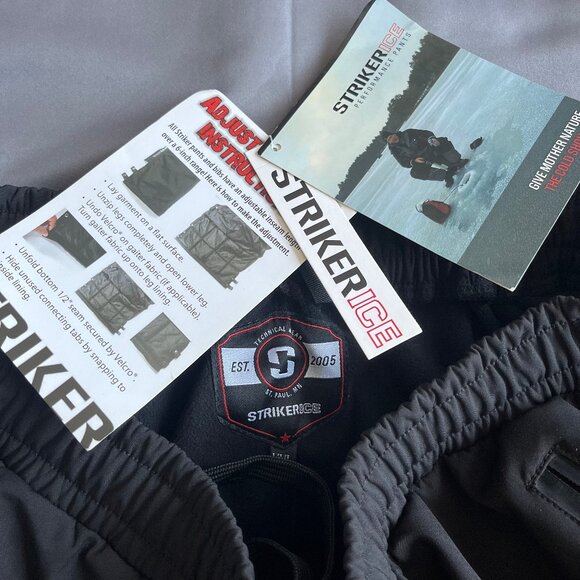 Striker Ice Performance Black Pants Mens XXL Waterproof Climate Fishing Zipper - Picture 16 of 16